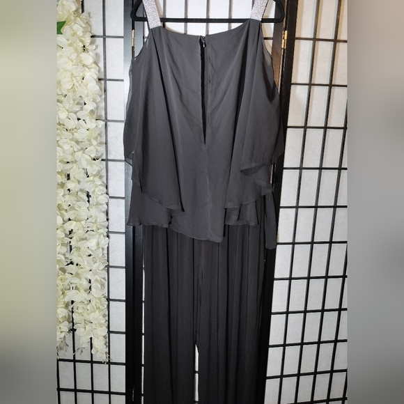 MSK Side-Draped Cold-Shoulder Jumpsuit Black Size 3XL - Picture 7 of 10
